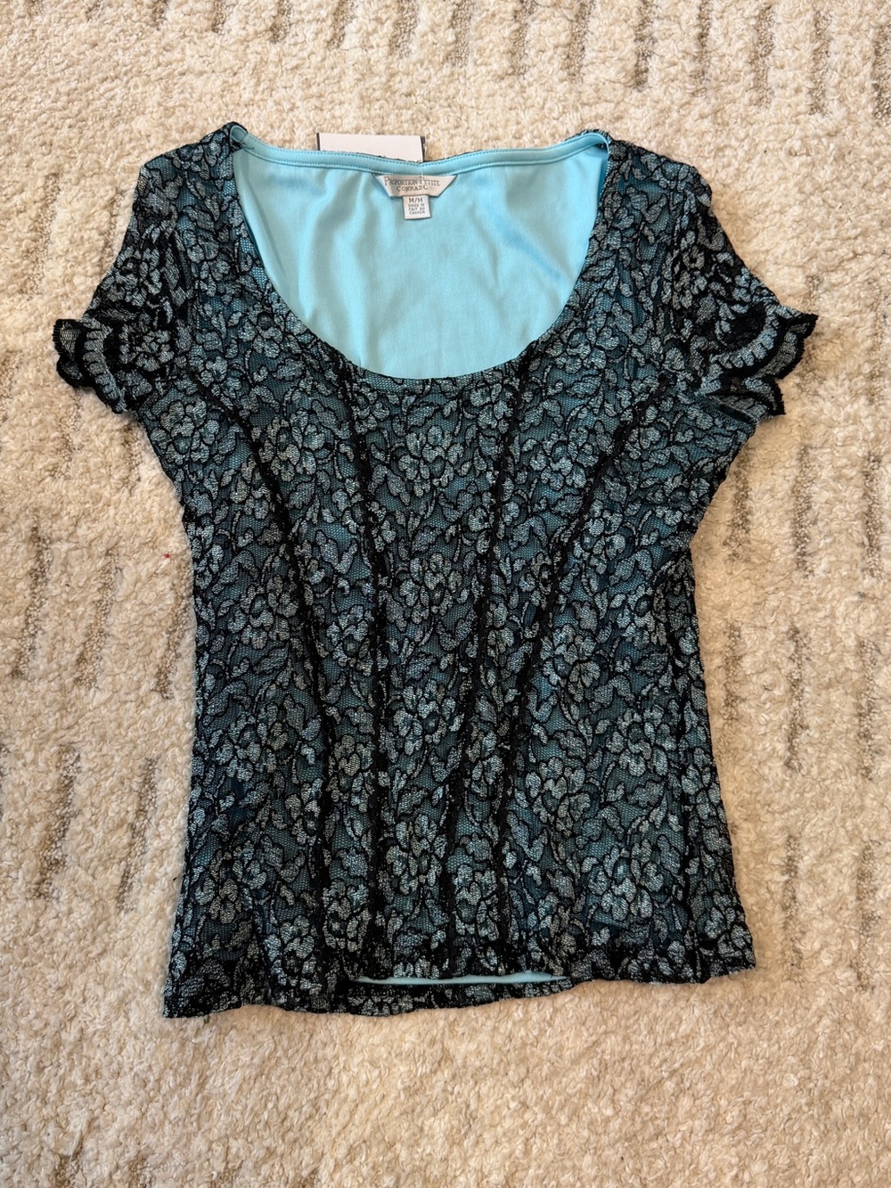 Vintage Y2K Lace Top Fairy Grunge Whimsigoth Goth Coquette Indie Romantic - Picture 5 of 5
